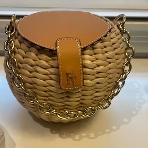 FRANCES VALENTINE honeypot basket bag in natural Like New!